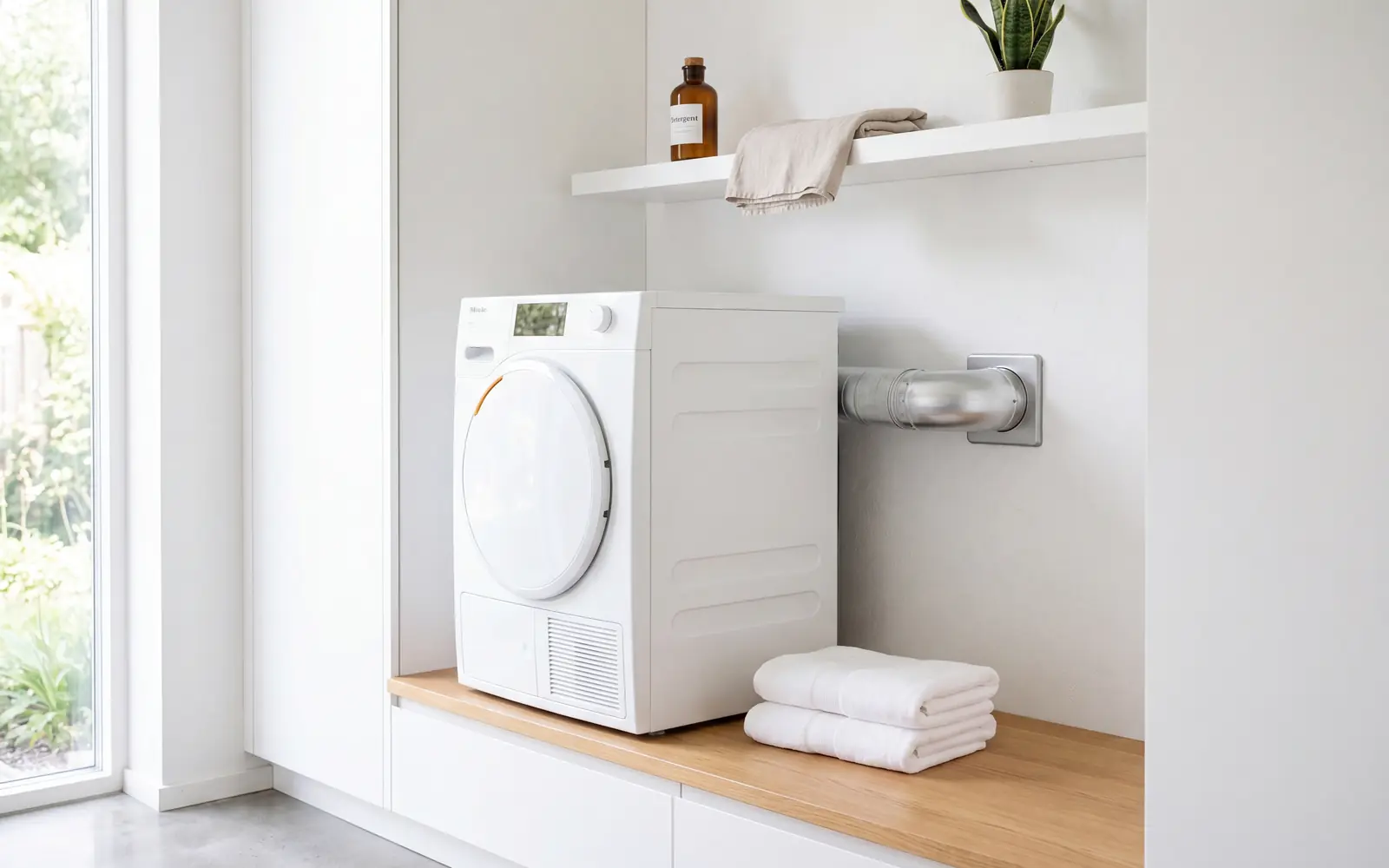 Salle de lavage avec sécheuse, conduit nettoyé par Solution Air Pro