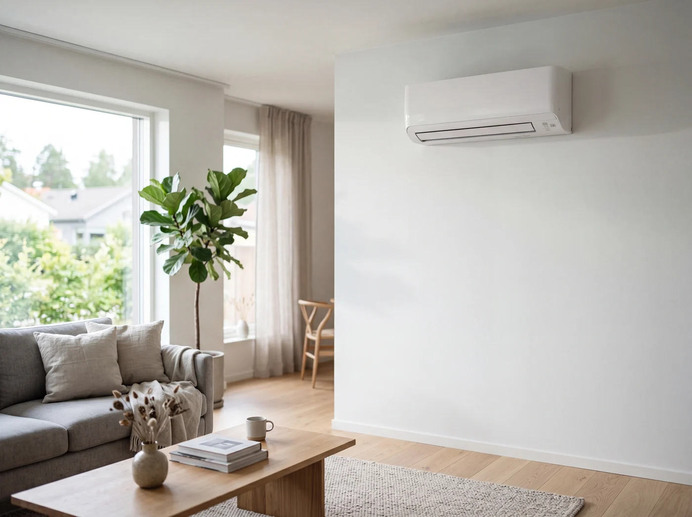 Thermopompe murale impeccable nettoyée par Solution Air Pro